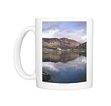 Photo Mug of Eilean Donan castle reflected in calm water of Loch Duich from Totaig