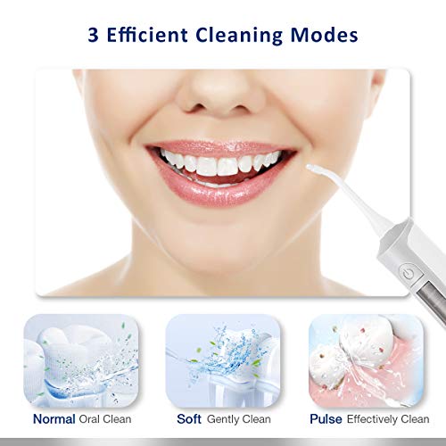 VICOODA Cordless Water Flosser Teeth Cleaner - Portable Dental Oral Irrigator Rechargeable For Travel, Home Use - PX7 Waterproof Dental Water Jet 145ML for Deep Cleaning With 3 Interchangeable Nozzles - Thumbnail 4
