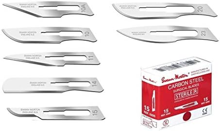 Swann Morton Carbon Steel Sterilized scalpels #10, 11, 14, 15, 20, 23 (No.20)