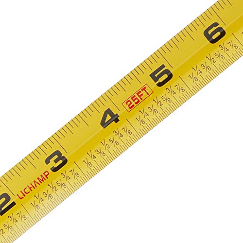 LICHAMP Tape Measure 25 ft, 6 Pack Bulk Easy Read Measuring Tape