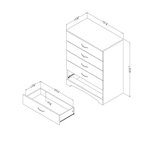 South Shore Furniture Step One Collection, Drawer Chest, Gray...
