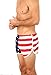 UZZI USA Flag Men's Basic Running Shorts Swimwear Trunks USA (Medium)