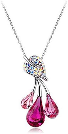 Yuntun 2016 Fshion Style Irregular Water Droplets Crystal Necklace Clavicle Chain Pendant Jewelry(Yellow)