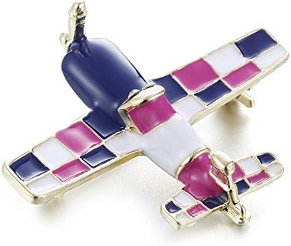 Gguogoo Exquisite Cute Aircraft Airplane Alloy Jewelry Badge Brooch Pins