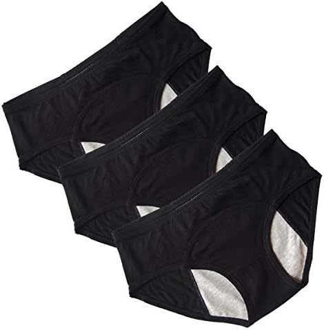 Tansan Women Menstrual Period Briefs Sanitary Leakproof Briefs & Postpartum Easy Clean Bleeding Protective Panties-3 Pack