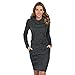 Franterd Women Sexy Slim Bodycon Bandage Package Hip Stripe Cocktail Mini Dress