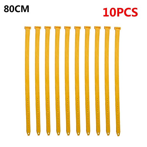 boomprospect 10PCS Garden Twist Tie Tree Strap Support Heavy Duty Shrub Ties Adjustable Interlock 50/80/100CM