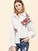 Milumia Women's White Embroidered Ruffle Sleeve Blouse Small White