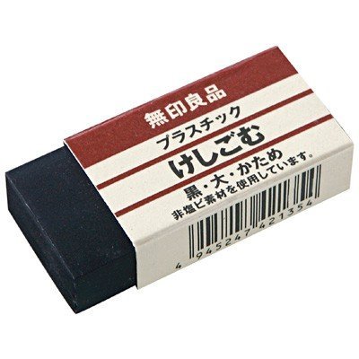 Japan muji eraser black moma collection large size