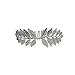 Kitsch Leaf Bun Pin, Silver, 0.1 Ounce