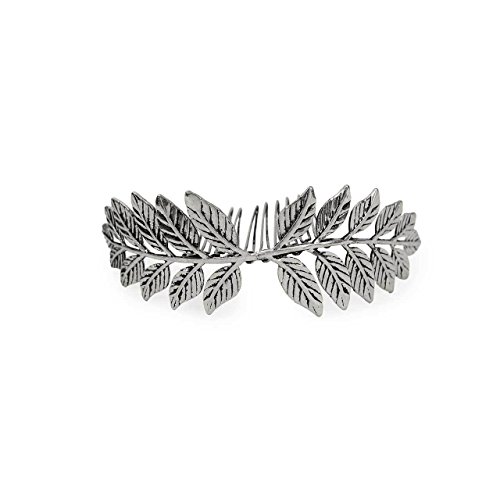Kitsch Leaf Bun Pin, Silver, 0.1 Ounce
