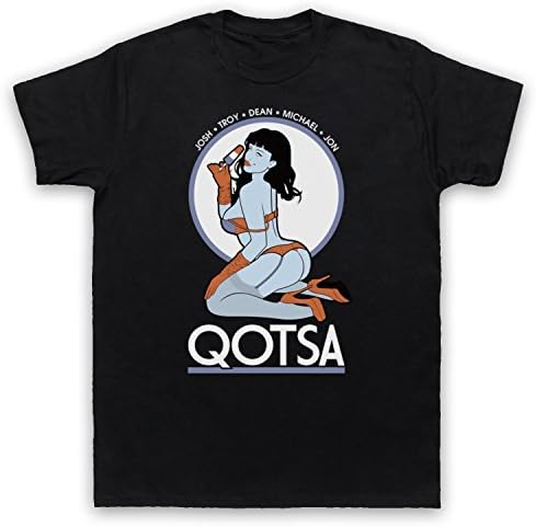 Inspired Apparel Inspired by Girl Sucking Lolly Logo Stone Queens Rock Anthem Unofficial Mens T-Shirt
