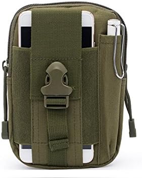 ModaKeuse Nylon Tactical Molle Pouch Cell Phone Belt Clip Holster EDC Utility Outdoor Gear Belt Waist Bag with Cell Phone Holder For iPhone 7 7plus 6 6S Plus Samsung Galaxy Note (Army green)