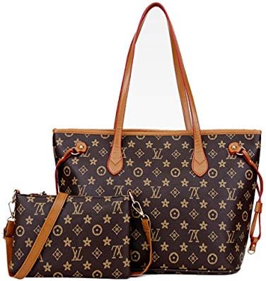 Thoshed Women's Handbag PU Leather Tote Bag + Shoulder Bag 2pcs Pouch, Zippered, Suitable for Office, Shopping, Urban Fashion, School, Travel, 28 * 9 * 30CM