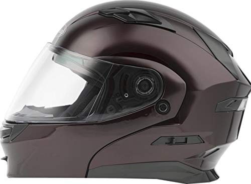 GMAX MD-01 Dual Sport Modular Helmet (Wine Red, Large)