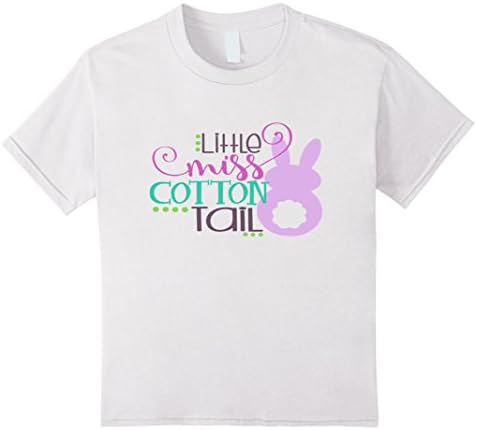 Kids Cute Easter Shirt Kid Daughter Little Miss Cotton Tail Bunny 8 White