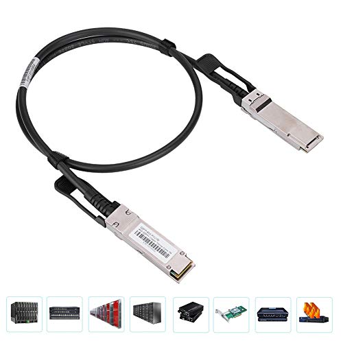 Mugast QSFP-40G-CU1M SFF-8436 Cable,3.3FT 4 Channels 10Gbps High Speed Transmission Copper Data Cable for VR, Data Center, Server, High-Speed Network Card, RAID Disk Array, etc