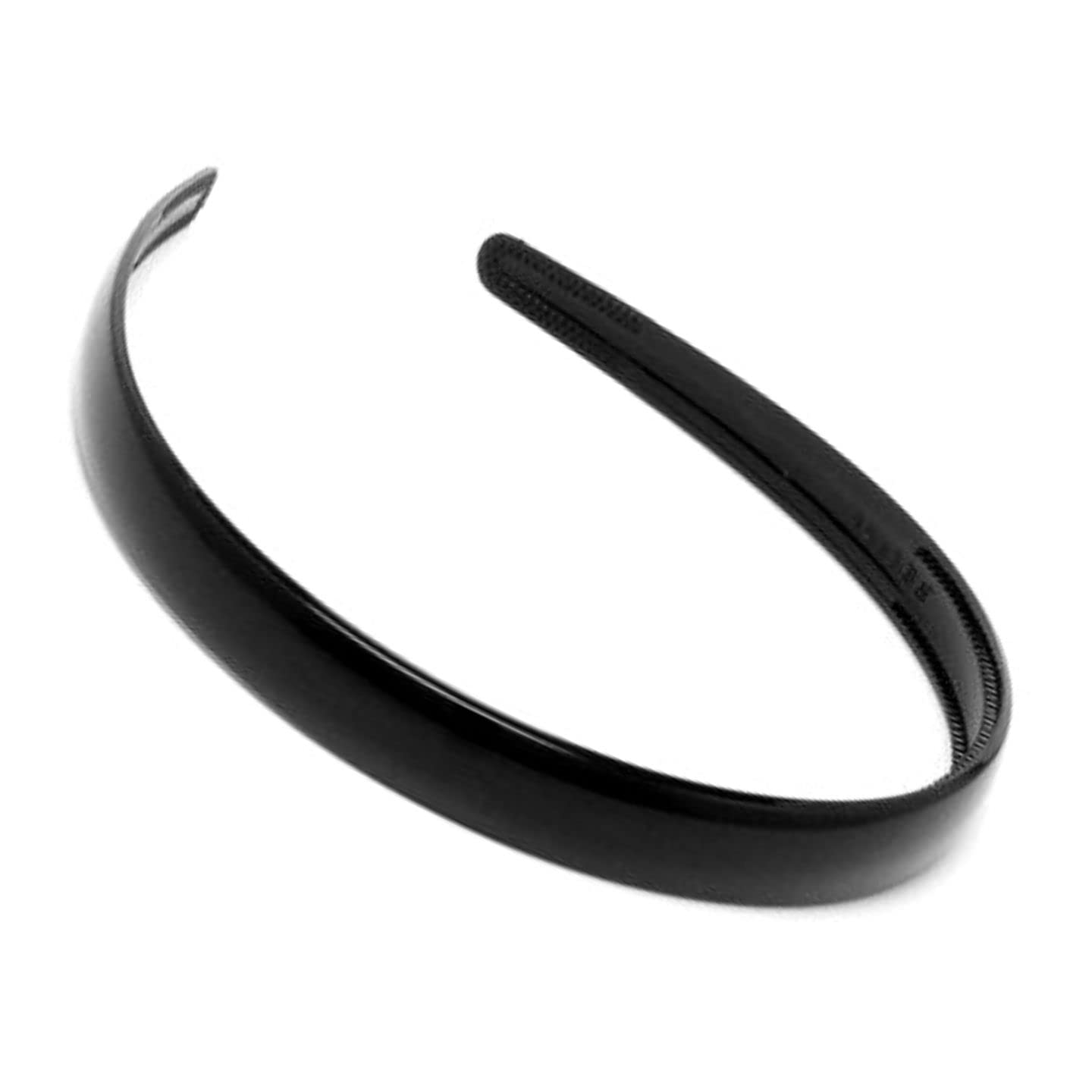 Topkids Accessories Plastic Alice Bands for Girls and Women, Headbands for Hair - 1.5cm Black