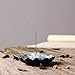 Incense Holder - Porcelain Decorative Flower Incense Stick Holder Burner Bowl - Ceramic Incense Ash Catcher Tray (Light Blue)