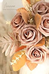 Floroom Artificial Flowers 25pcs Real Looking Warm