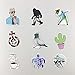 Stickers for Water Bottle, Big 100-Pack Cute Vinyl Trendy Sticker for Teen Girl, Fashion Decal for Laptop Phone Travel Case Skateboard