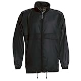 B&C Sirocco Mens Lightweight Jacket/Mens Outer Jackets (XL) (Black)