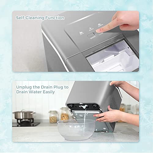 MAT EXPERT Countertop Ice Maker Machine, 26LBS/24H, 9 Cubes in 8 Min