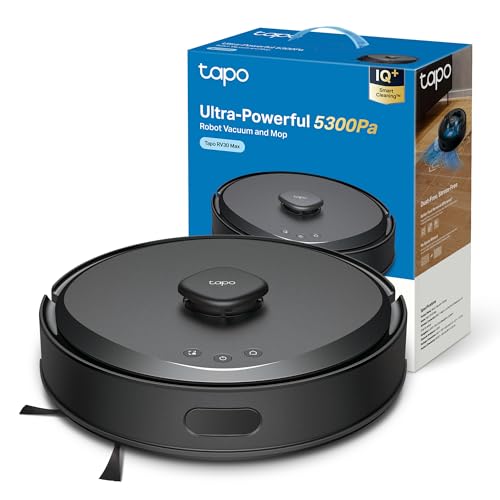 RV30 MAX - Robot Aspirador con 5300Pa, Doble Navegación LiDAR+IMU, Tasa de Recogida de Polvo Superior al 97%, IQ+ Smart Cleaning, Mapeo 3D, Control por Voz y App,sin Base de autovaciado,Negro