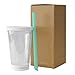 Eco-Friendly Boba/Milk/Bubble/Pearl Tea 16oz Plastic Tumbler with Wide-Angle Straw (White)
