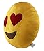 KINREX Emoji Pillow Toys For Kids And Adults - Heart Eye Yellow Pillow Cushion - Birthday Gifts For Boys, Girls, And Adults - 35 cm
