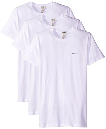 Diesel Men's Randal 3 Pack Essentials Crew Neck T-Shirt, White, Large