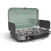 Coleman Cascade 328/Classic Camping Stove, 3/2 Burner Camp Stove, Portable Propane Stove with Adjustable Burners and Wind Gua