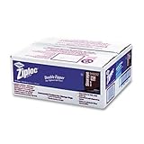 Ziploc® Double Zipper Bags, Plastic, 1 gal, 1.75 mil, Clear w/Write-On Panel, 250/carton