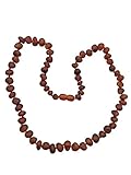 Raw Baltic Amber Adult Necklace- Raw Cognac Color - 18 inches long - Anti-inflammatory - Natural Pain Relief for Carpel Tunnel, Arthritis, Sinus Pressure, Headaches and Migraines