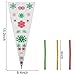 100 Pieces Christmas Cone Bags Snowflake Treat Bags Goodies Clear Cellophane Bags with 150 Pieces Twist Ties for Christmas Candy Cookie Storage, 6.4 x 15.2 Inches
