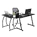 Yaheetech L-Shape Desk, Gaming Computer Home Office Desk, Modern Black Wooden Desk, 40.94