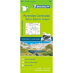 PIRENEOS CENTRALES 11145 CARTE ZOOM MICHELIN KAART