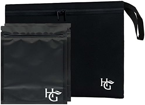 Large Premium Smell Proof Bag (12x10 inches, Holds 3 Ounces) - Comes with 2 Large Resealable Travel Bags to Keep Your Herbs and Consumable Goods Fresh for Months
