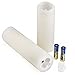 Onlyhome Flameless Candles, Battery Operated Real Wax Pillar LED Candle, Ivory Color, Set of 9 (D 2.2