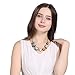 QILMILY Handmade Full Moon Necklace Double-face Planet Necklace Sun Moon Necklace Statement Jewelry Space Necklace