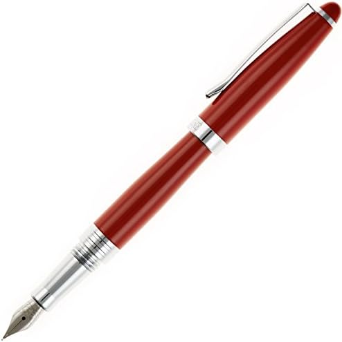 Nemosine Neutrino Fountain Pen, 1.1 mm Calligraphy German Nib, Classic Red (NEM-NEU-01-11) by Nemosine