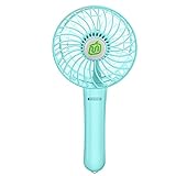 Anpress Handheld Fan, Air Cooling Personal Fan USB/18650 Rechargable Battery Operated Fan with Adjustable Stepless Speeds for Home Office & Indoor Outdoor Activities (Blue)