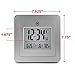 Marathon CL030049GG Digital Clock with Moon Phase, Alarm, Temperature, Calendar Date | Wall or Stand | Place in Any Room to Enhance The Décor-Batteries Included, Graphite Grey