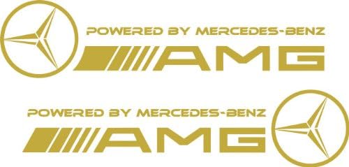 Graphicsplus123 Chrysler Powered by AMG Decal for Crossfire (Gold)