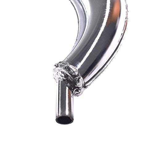 Niome Chrome Muffler Exhaust Pipe For 80cc 66cc 49cc Motorized Bicycle Engine Part Replacement - Thumbnail 4