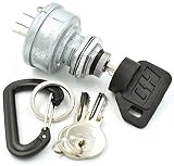 HD Switch Starter Ignition Switch Replaces John Deere EZTrak Ztrak Z225 Z235 Z245 Z255 Z425 Z435 Z445 Z465 Z625 Z645 Z655 Z665 - Umbrella Key Upgrade & Free Carabiner
