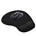 Ergonomic Mouse Pad with Wrist Support - Leadpo [Upgraded Version] Large Black Silicone Gel Wrist Support Mouse Pad Mat for Laptop Desktop - Non-slip Rubber Base (25 x 22cm)