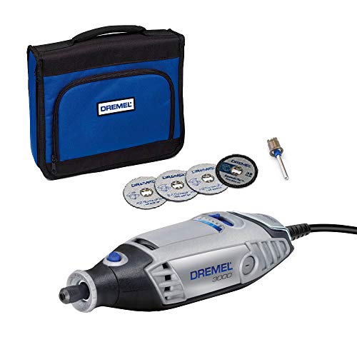 Dremel 3000 Outil Rotatif 130 W, Outil Rotatif Multiusage Édition Amazon Avec 5 Accessoires, Vitesse Variable 10.000-33.000 Tr/Min Pour Graver, Sculpter, Poncer, Nettoyer, Couper [Exclusif Amazon]