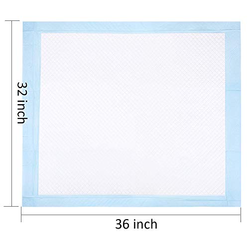 Extra Large Disposable Bed Incontinence Pads (32”x36”, 20 Counts), Leak