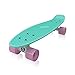 Skatro Mini Cruiser Skateboard. 22x6inch Retro Style Plastic Board Comes Complete